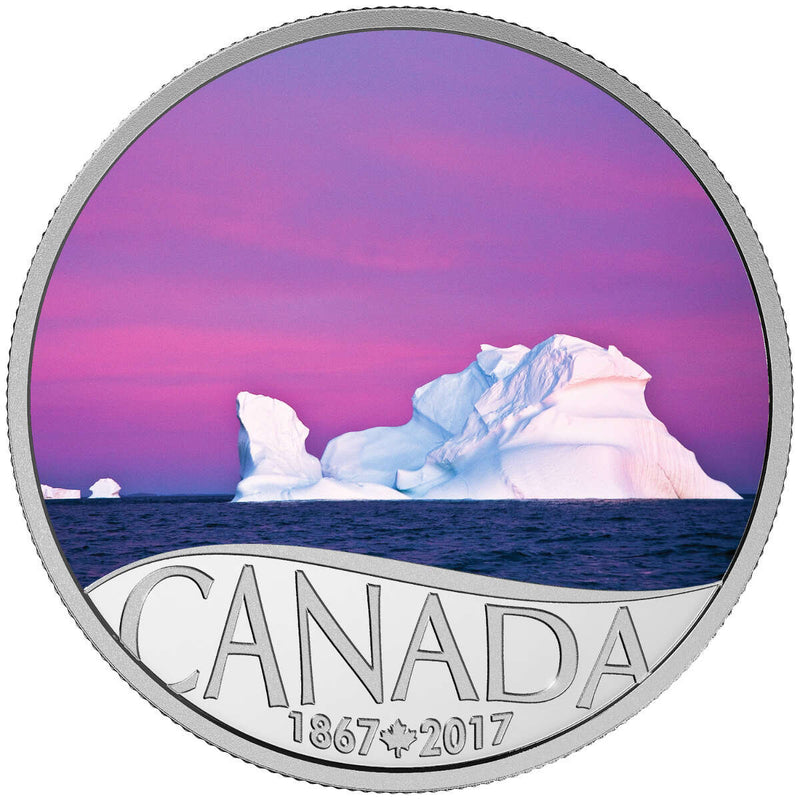 2017 $10 Celebrating Canada's 150th: Iceberg at Dawn (Newfoundland) - Pure Silver Coin Default Title