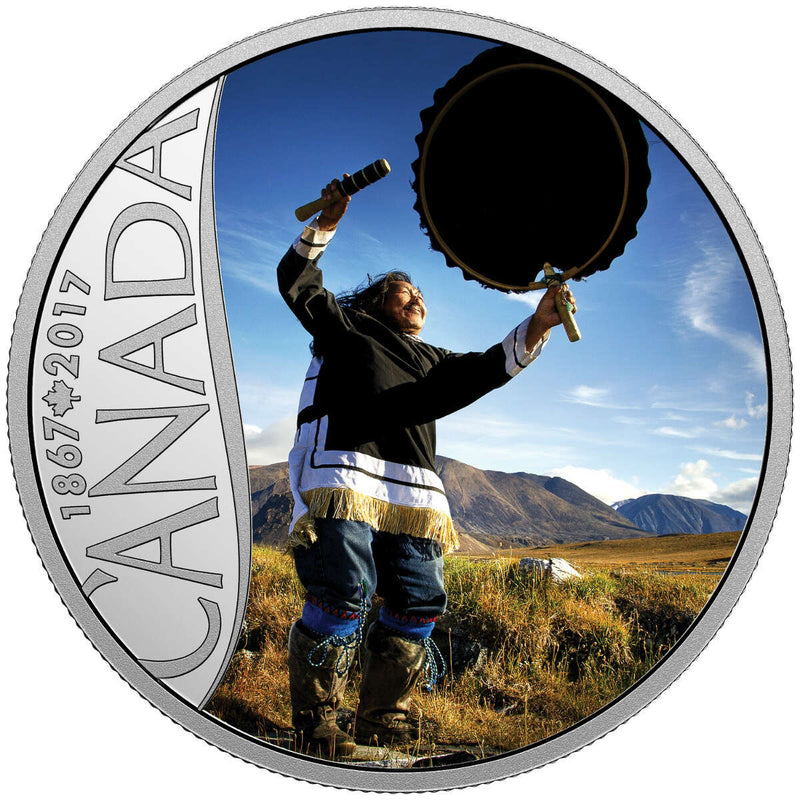 2017 $10 Celebrating Canada's 150th: Drum Dancing (Nunavut) - Pure Silver Coin Default Title