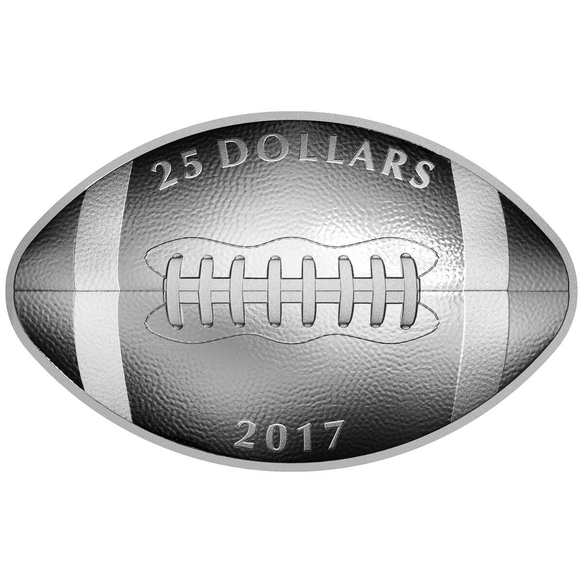 2017 $25 Football-Shaped Curved Pure Silver Coin Default Title