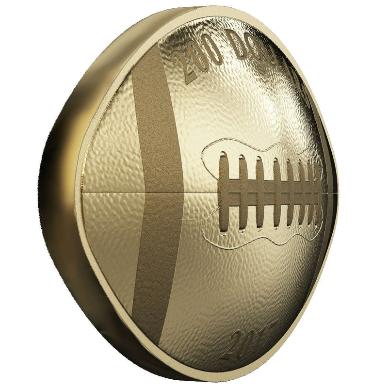2017 $200 Football-Shaped and Curved - Pure Gold Coin Default Title