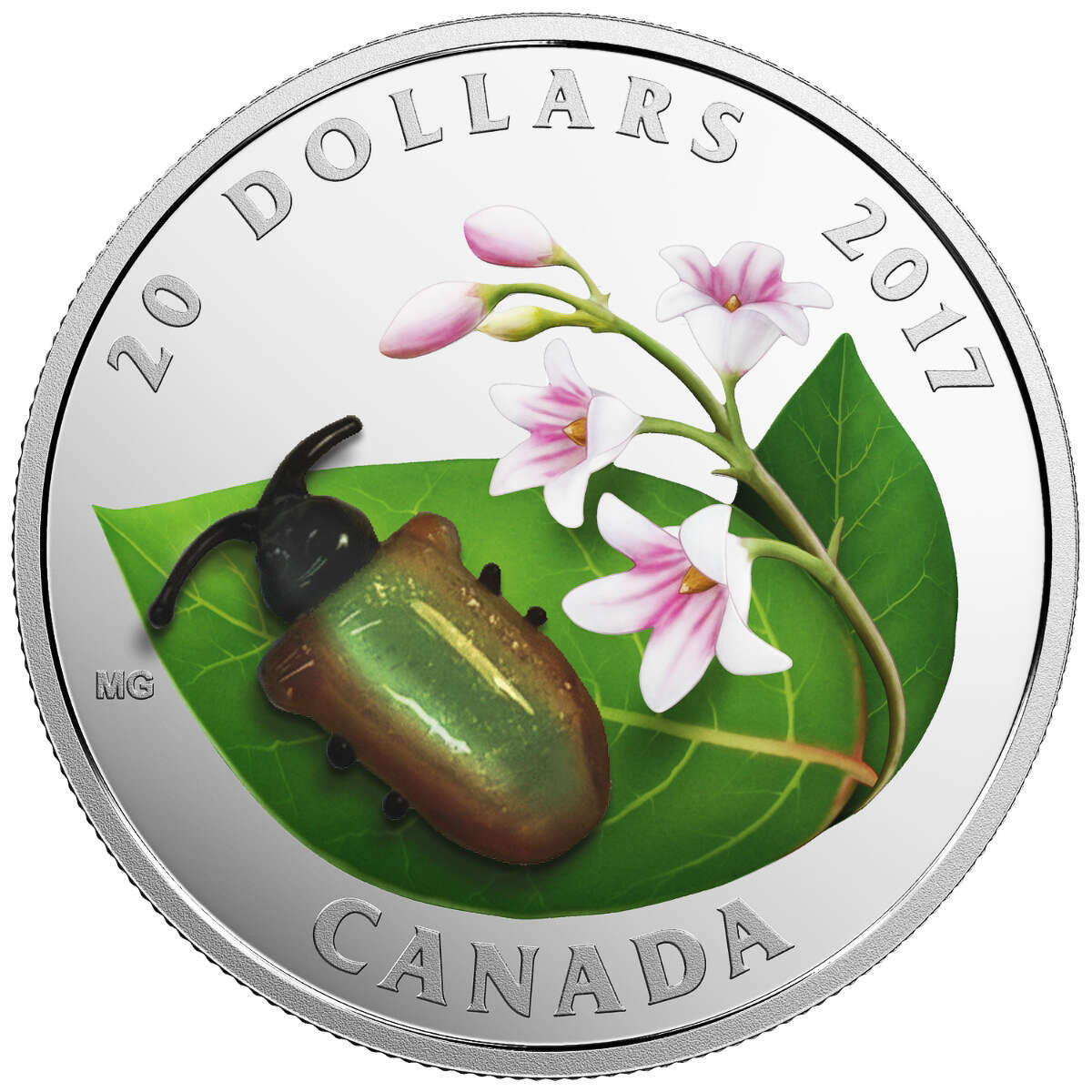 2017 $20 Little Creatures: Venetian Glass Dogbane Beetle - Pure Silver Coin Default Title