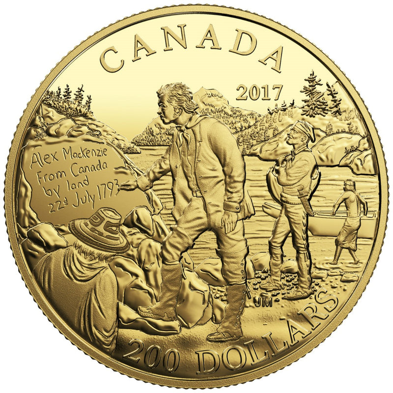 2017 $200 Great Canadian Explorers: Alexander Mackenzie - Pure Gold Coin