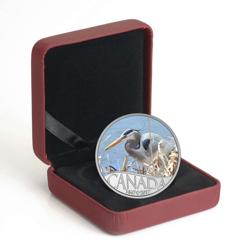 2017 $10 Celebrating Canada's 150th: Great Blue Heron (New Brunswick) - Pure Silver Coin Default Title