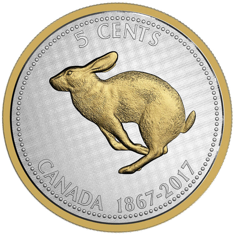 1867-2017 5c Big Coin Series: Rabbit - 5 oz. Pure Silver Coin Default Title