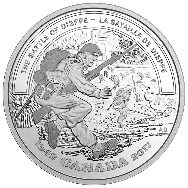 2017 $20 Battle -3 Dieppe - Pure Silver Coin