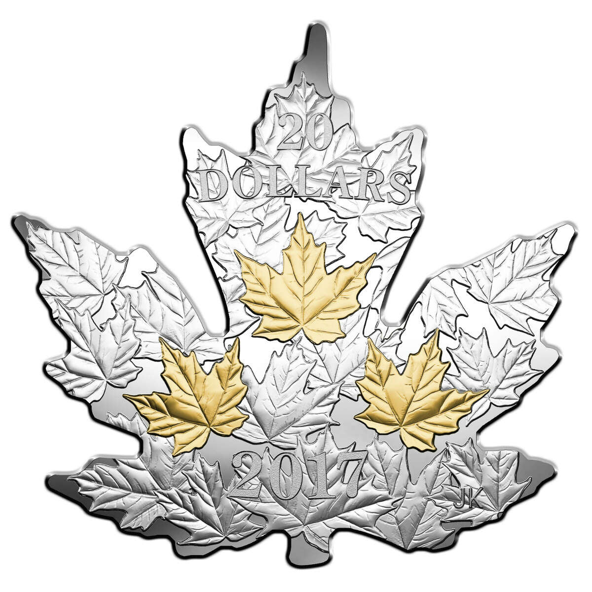 2017 $20 Gilded Silver Maple Leaf - Pure Silver Coin Default Title