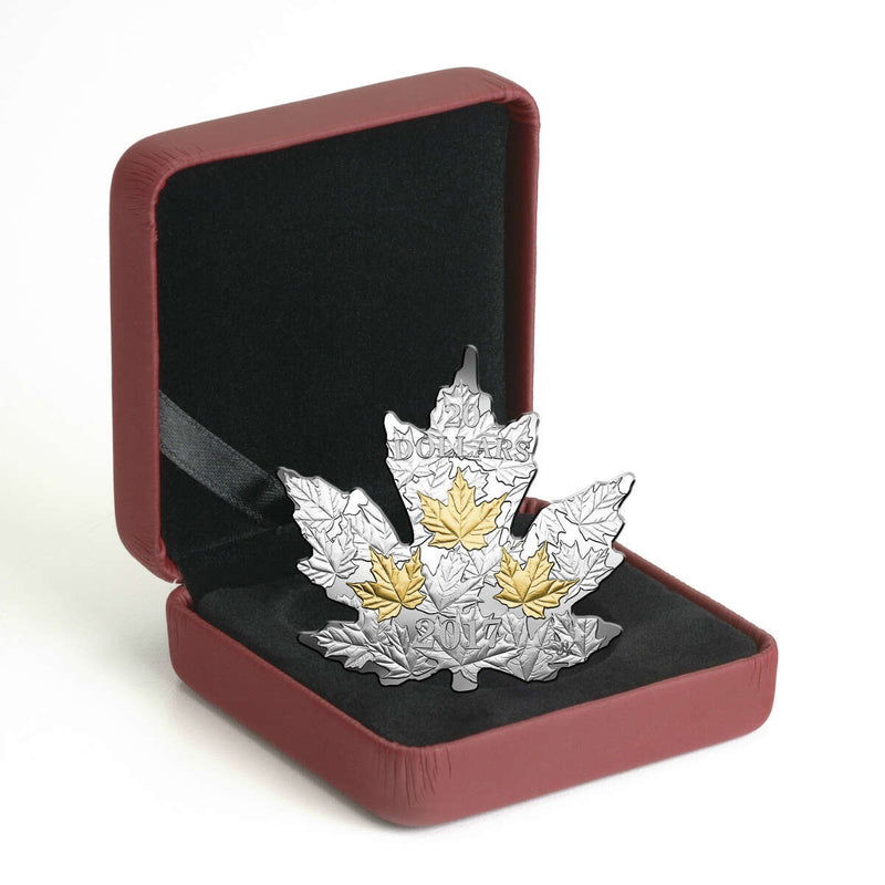 2017 $20 Gilded Silver Maple Leaf - Pure Silver Coin Default Title