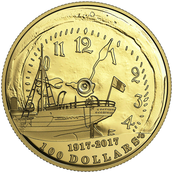 2017 $100 Halifax Explosion, 100th Anniversary - 14-kt. Gold Coin