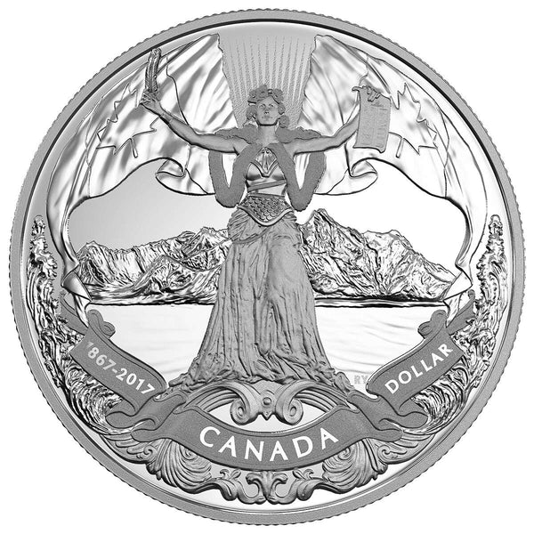 2017 $1 Canadian Confederation, 150th Anniversary - Proof Silver Dolla