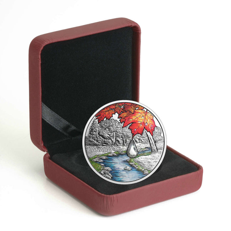 2017 $20 Jewel of the Rain: Sugar Maple Leaves - Pure Silver Coin Default Title