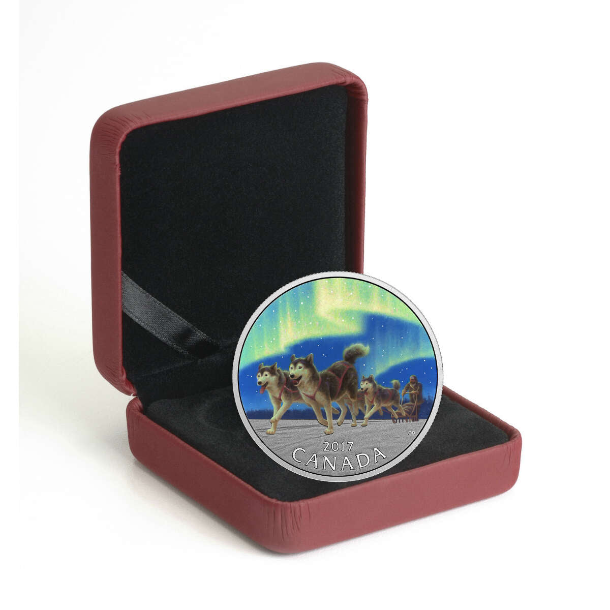 2017 $10 Dog Sledding Under the Northern Lights - Pure Silver Coin Default Title