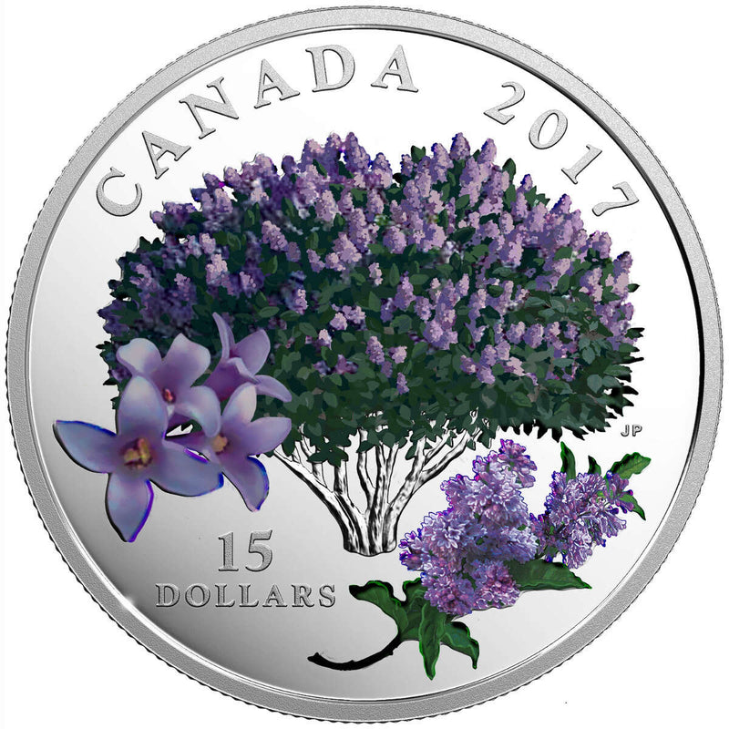 2017 $15 Celebration of Spring: Lilac Blossoms - Pure Silver Coin Default Title