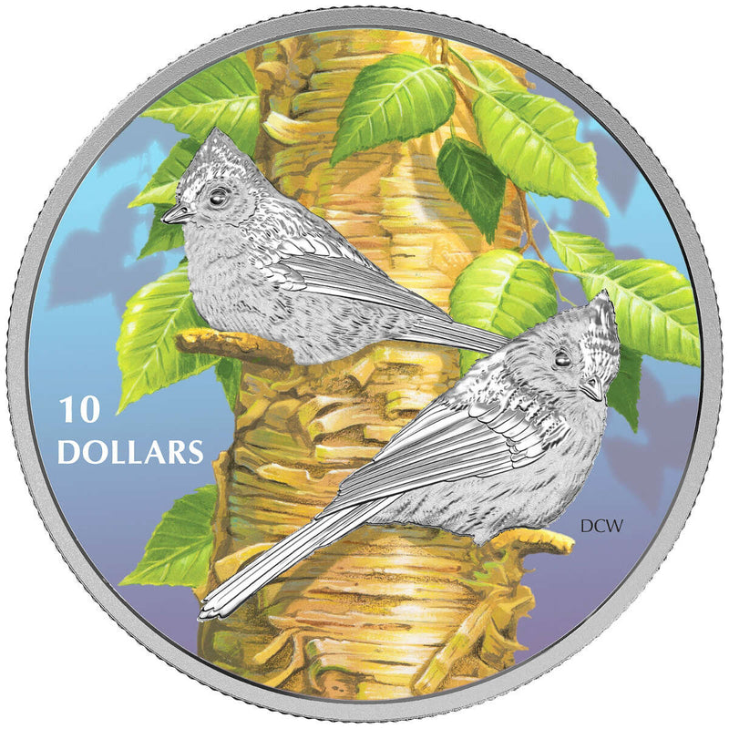 2017 $10 Birds Among Nature's Colours: Tufted Titmouse - Pure Silver Coin Default Title