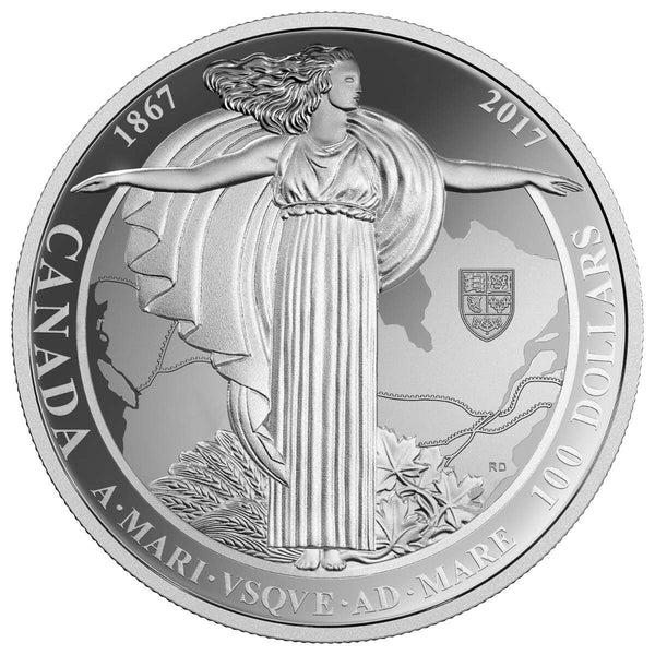 2017 $100 1927 Diamond Jubilee of Canadian Confederation - Pure Silver