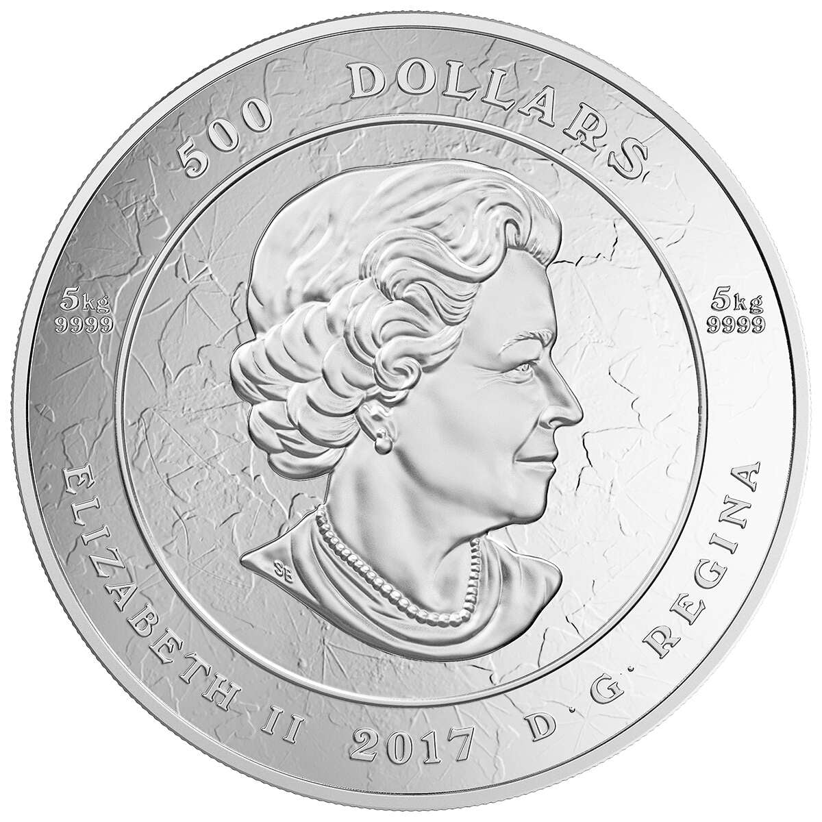 2017 $500 Canada 150 From Coast to Coast to Coast - Pure Silver Coin