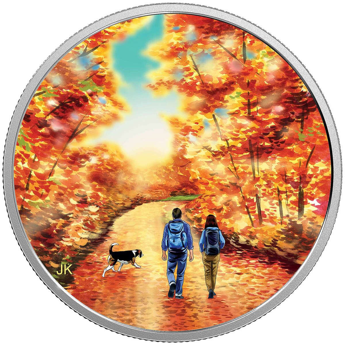 2017 $15 Great Canadian Outdoors: Nature Walk at Sunrise - Pure Silver Glow-in-the Dark Coin Default Title