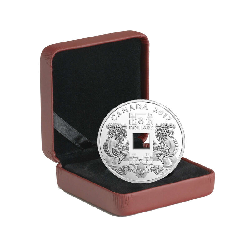 2017 $8 Feng Shui Good Luck Charms - Pure Silver Coin Default Title