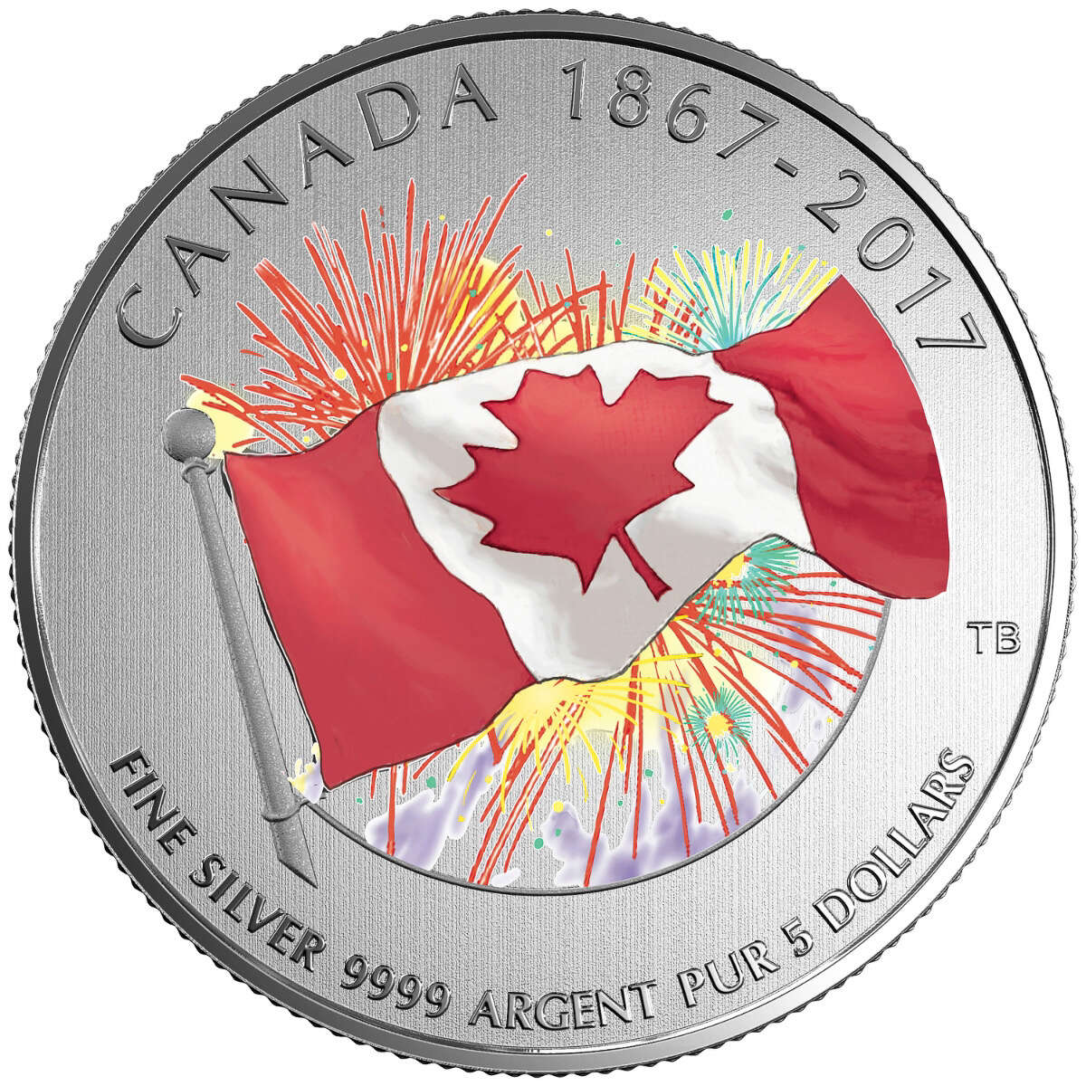 2017 $5 Proudly Canadian - Pure Silver Glow-in-the-Dark Coin Default Title