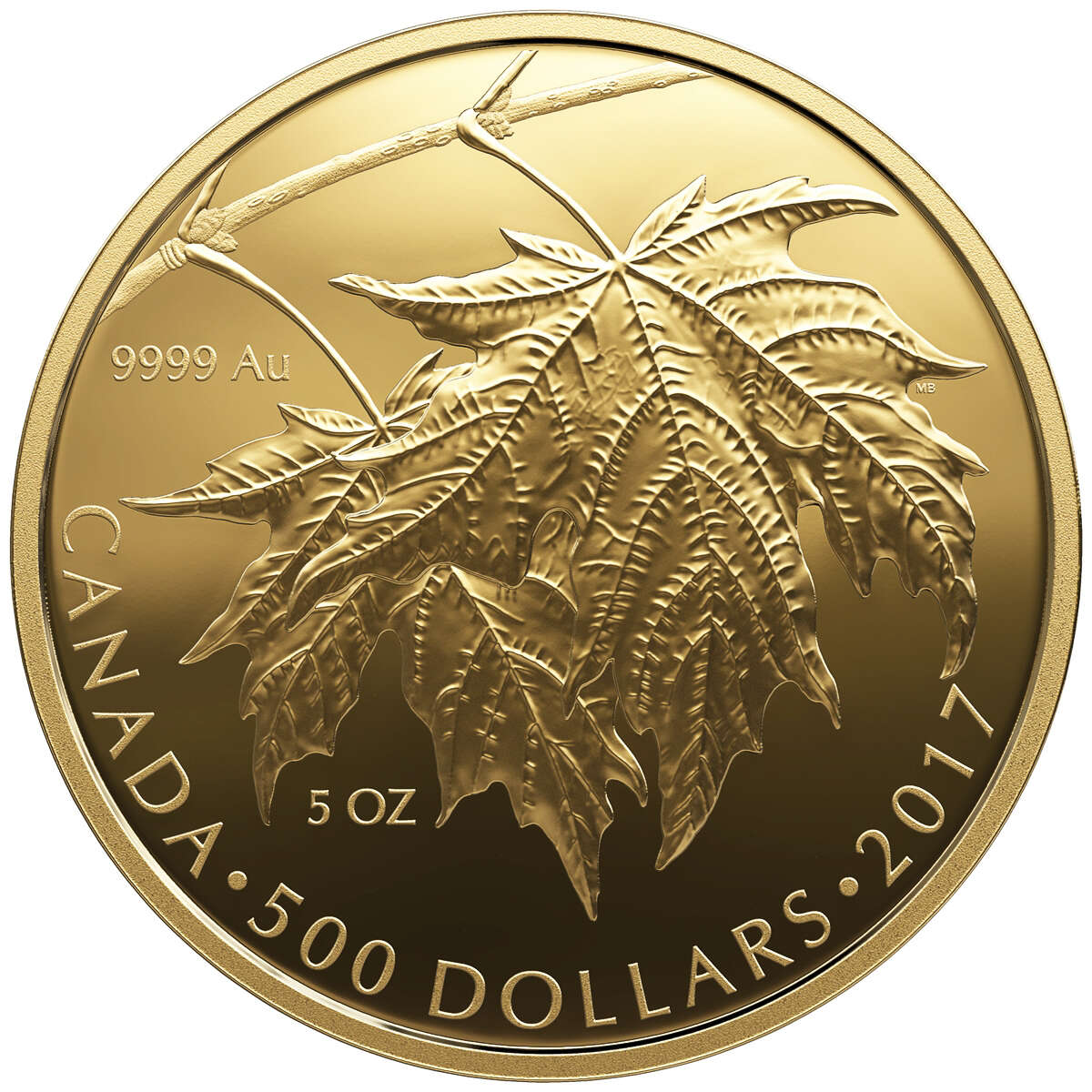 2017 $500 Maple Leaves - Pure Gold Coin Default Title