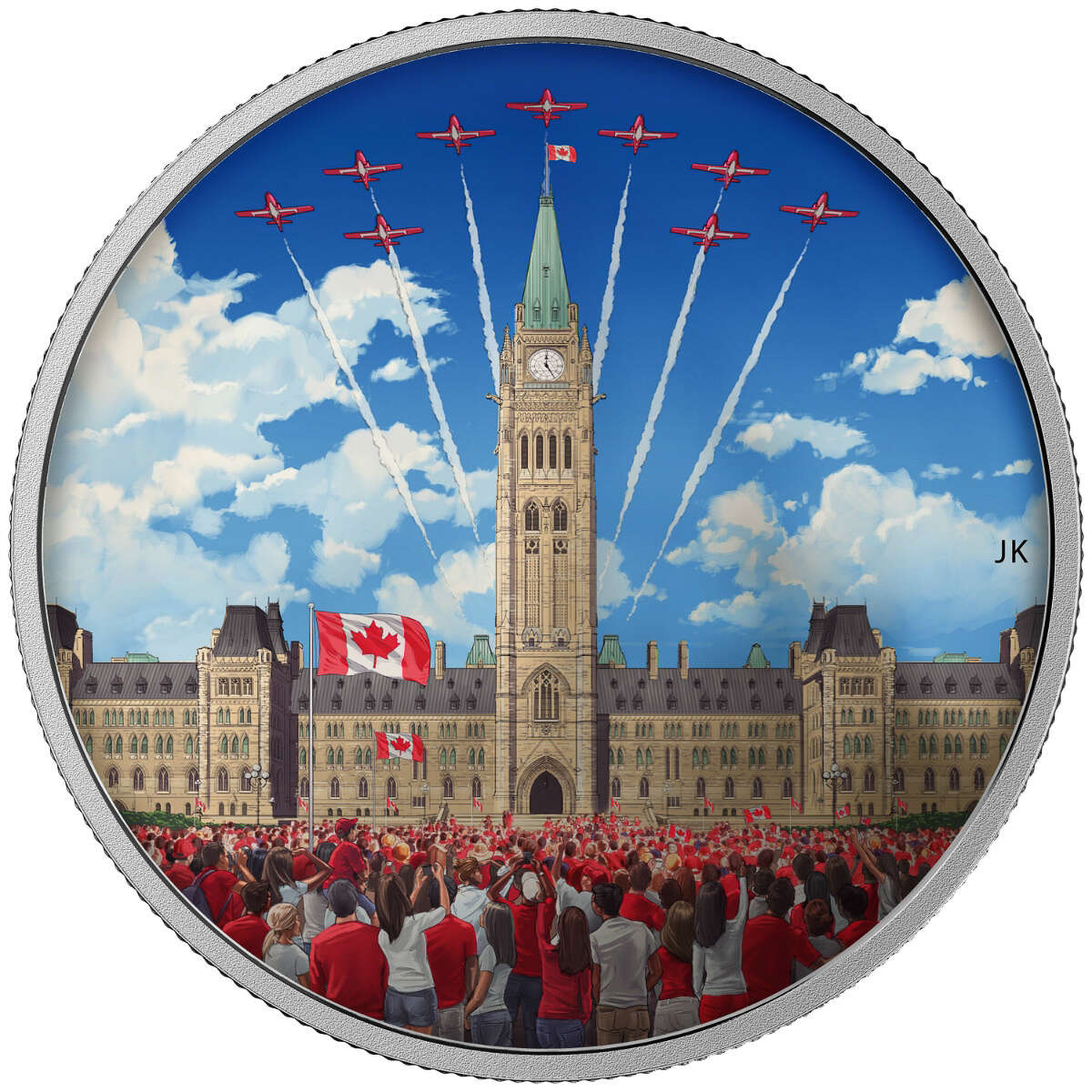 2017 $30 Celebrating Canada Day - 2 oz. Pure Silver Coin with Bonus Black Light Default Title