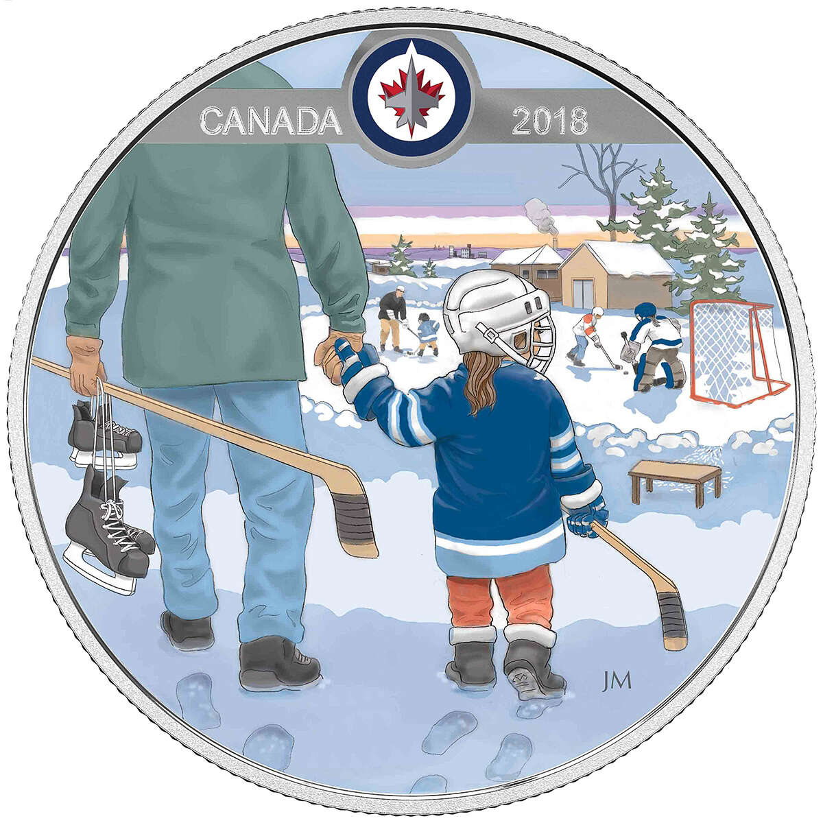 2018 $10 Learning to Play: Winnipeg Jets - Pure Silver Coin Default Title