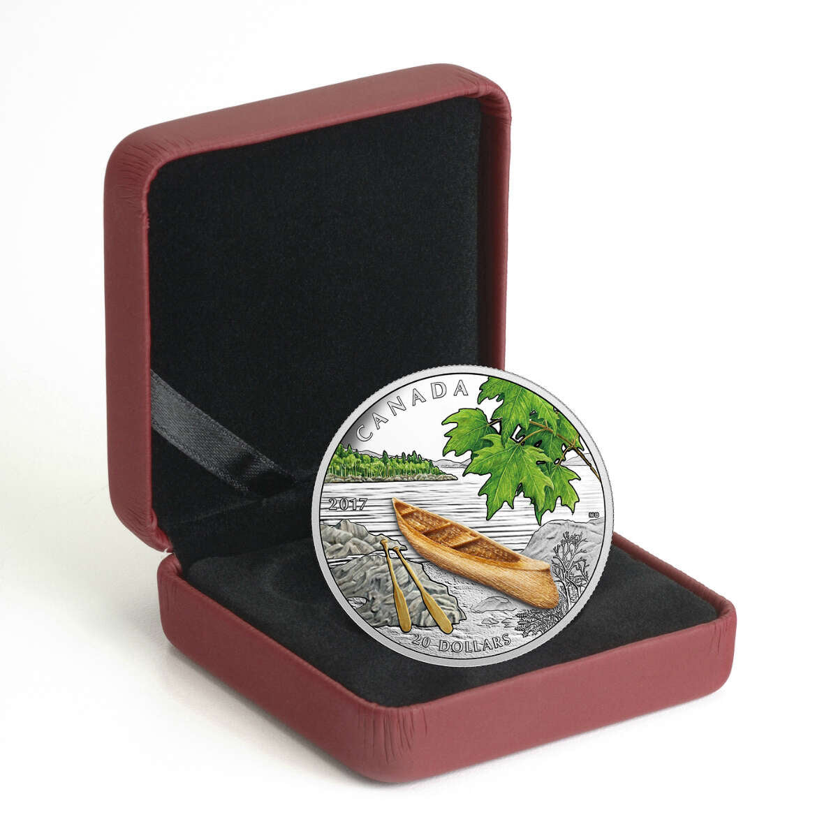 2017 $20 Canoe to Tranquil Times - Pure Silver Coloured Coin Default Title