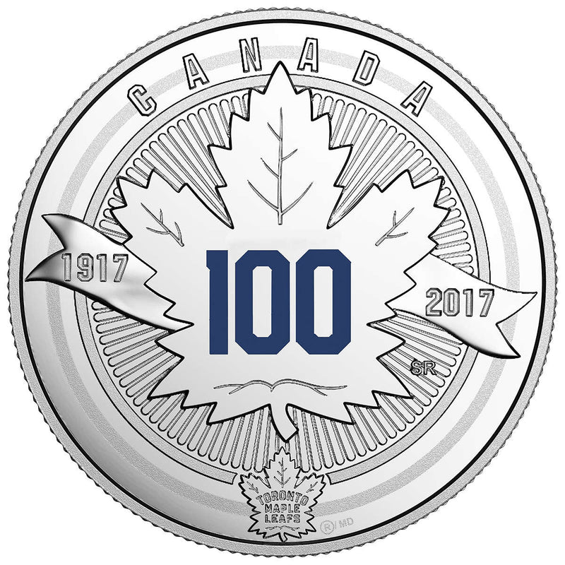 1917-2017 $3 100th Anniversary of Toronto Maple Leafs - Pure Silver Coin Default Title