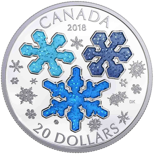 2018 $20 Ice Crystals - Pure Silver Coin