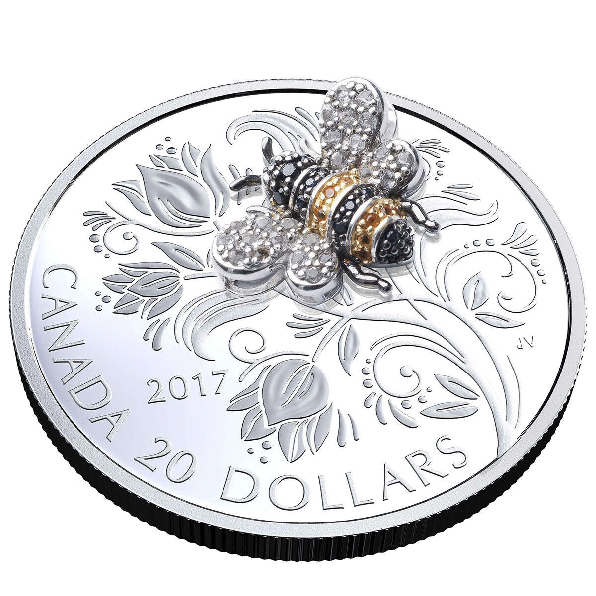 2017 $20 Bejeweled Bugs: Bee - Pure Silver Coin Default Title