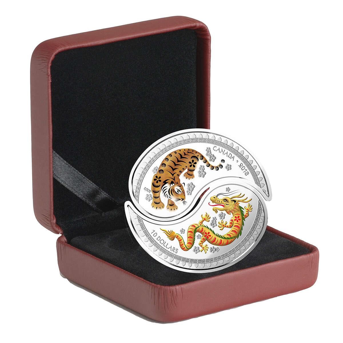 2018 $10 Yin and Yang Coins - Tiger and Dragon - Pure Silver Coin Default Title