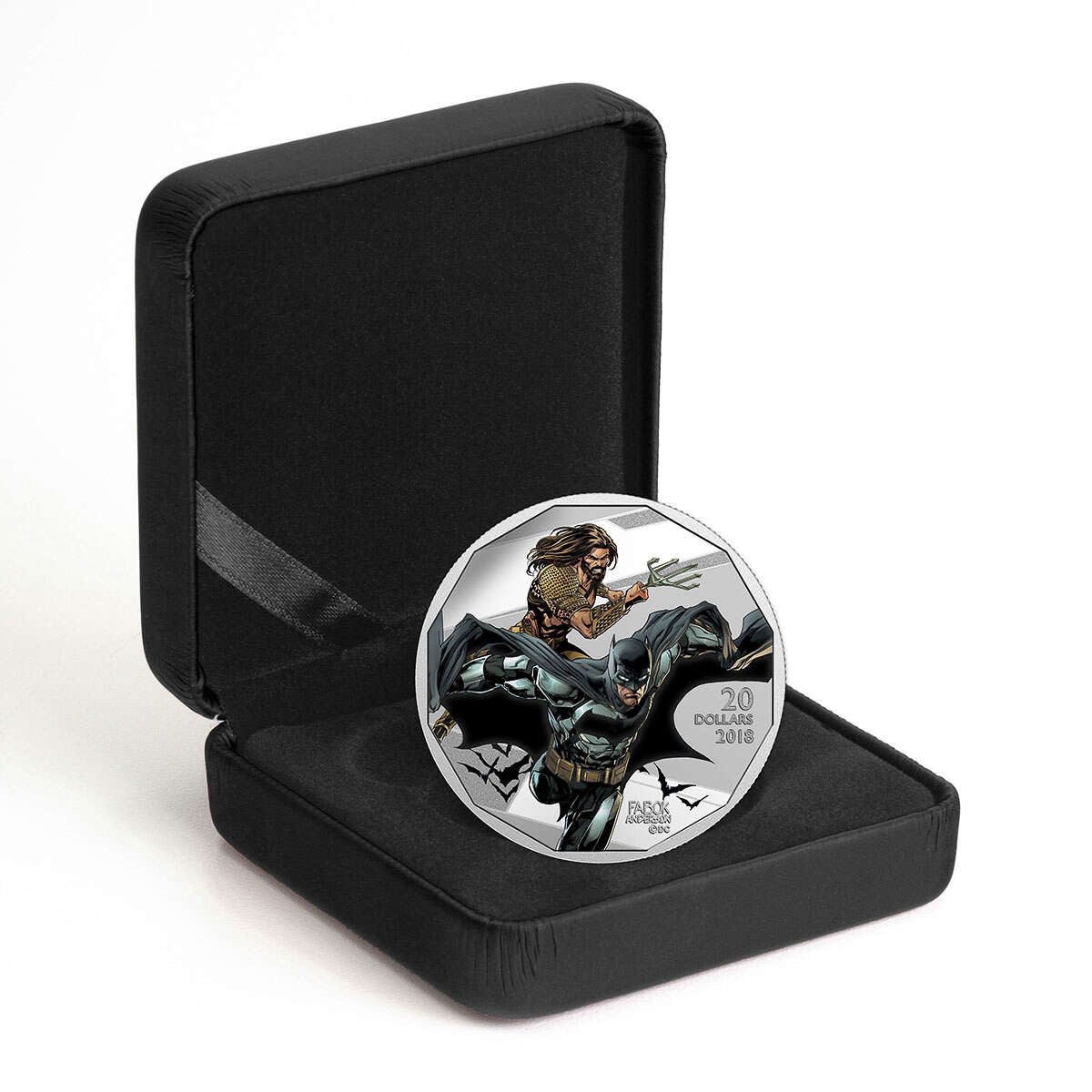 2018 $20 The Justice LeagueTM: Batman and Aquaman - Pure Silver Coin