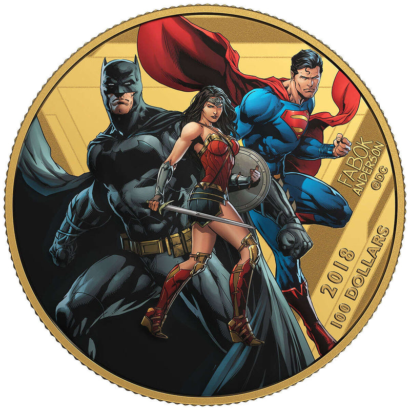 2018 $100 <i>The Justice League<sup>TM</sup></i>: United We Stand - 14-Karat Gold Coin Default Title