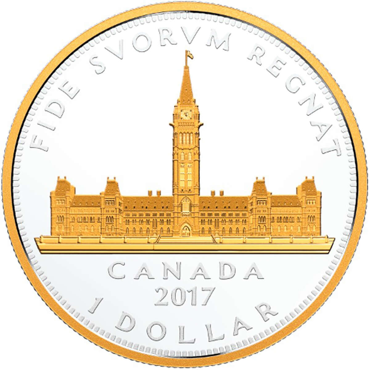 2017 $1 Renewed Silver Dollar: Commemorative Royal Visit - Parliament Building - Pure Silver Coin Default Title