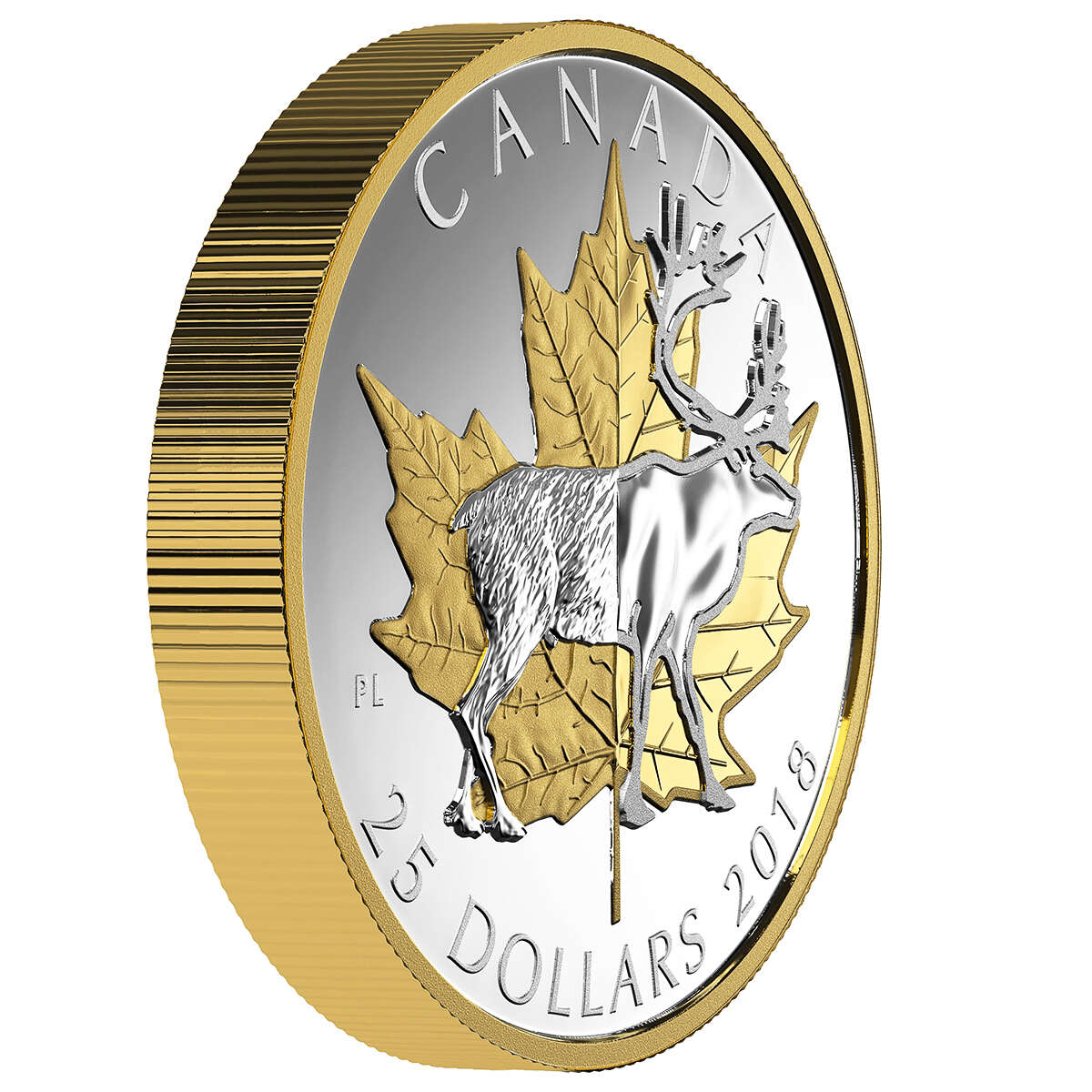 2018 $25 Timeless Icons: Caribou - Pure Silver Coin Default Title