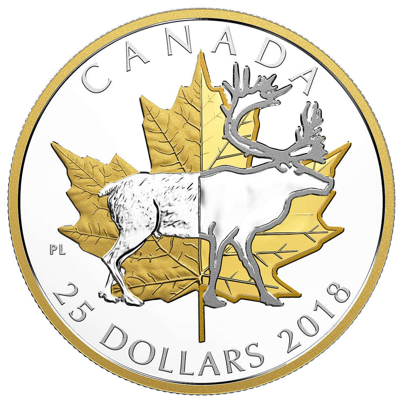 2018 $25 Timeless Icons: Caribou - Pure Silver Coin Default Title