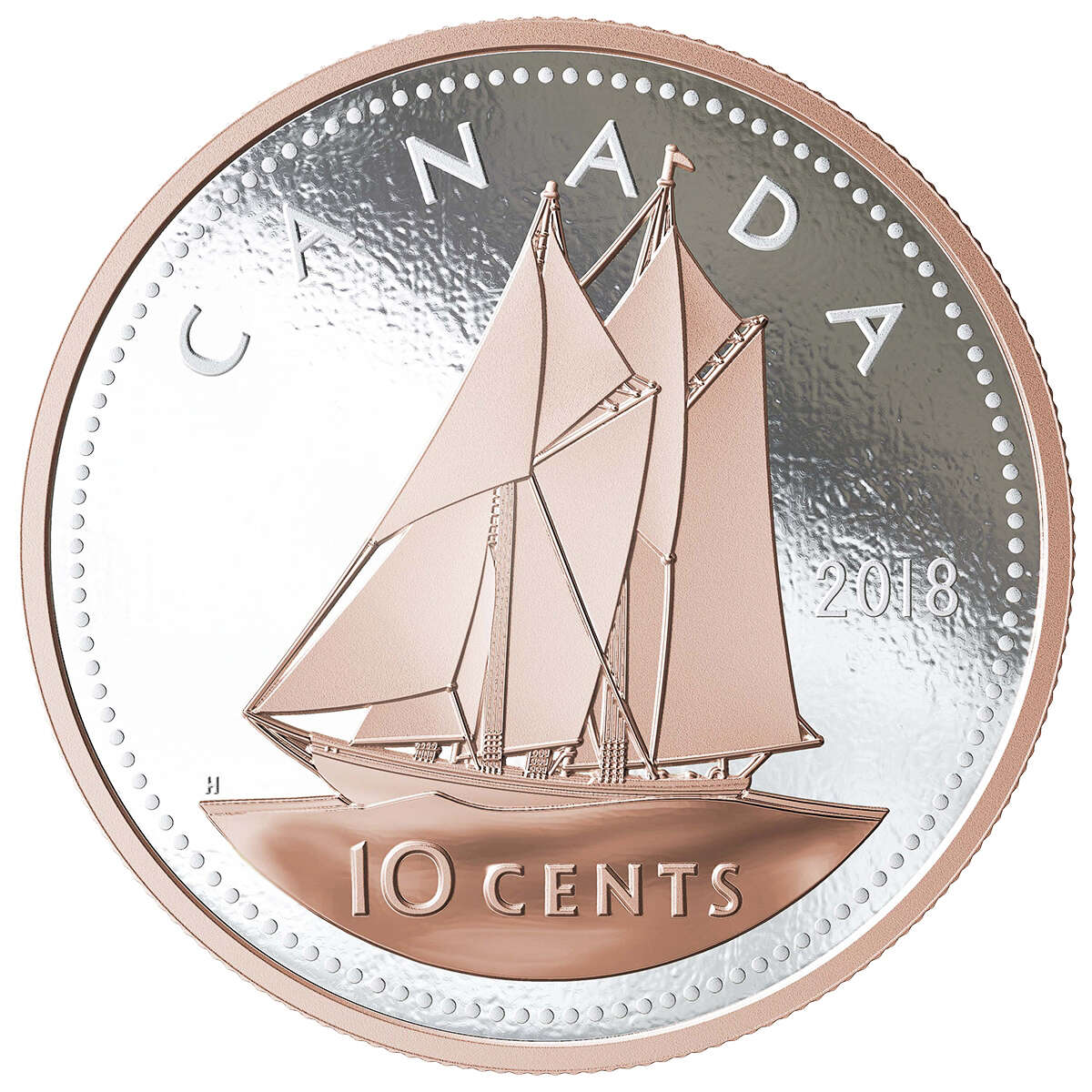 2018 10c Big Coin: Bluenose - Pure Silver Coin Default Title