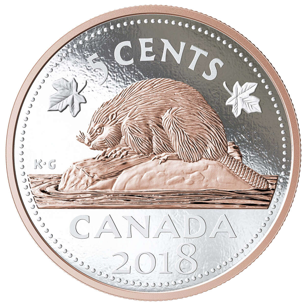 2018 5c Big Coin: Beaver - Pure Silver Coin Default Title