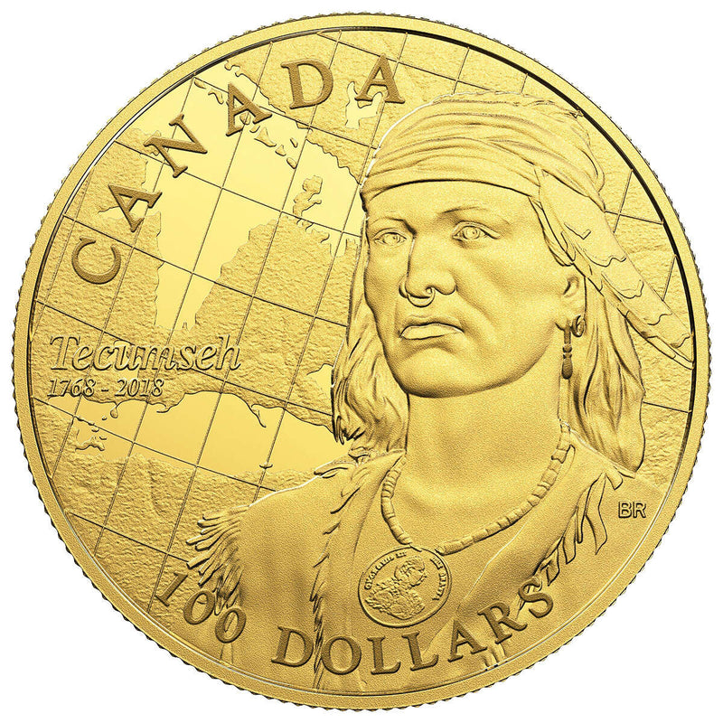 2018 $100 250th Anniversary of the Birth of Tecumseh - 14-Kart Gold Coin Default Title