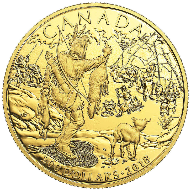 2018 $200 Early Canadian History : First Nations - Pure Gold Coin Default Title