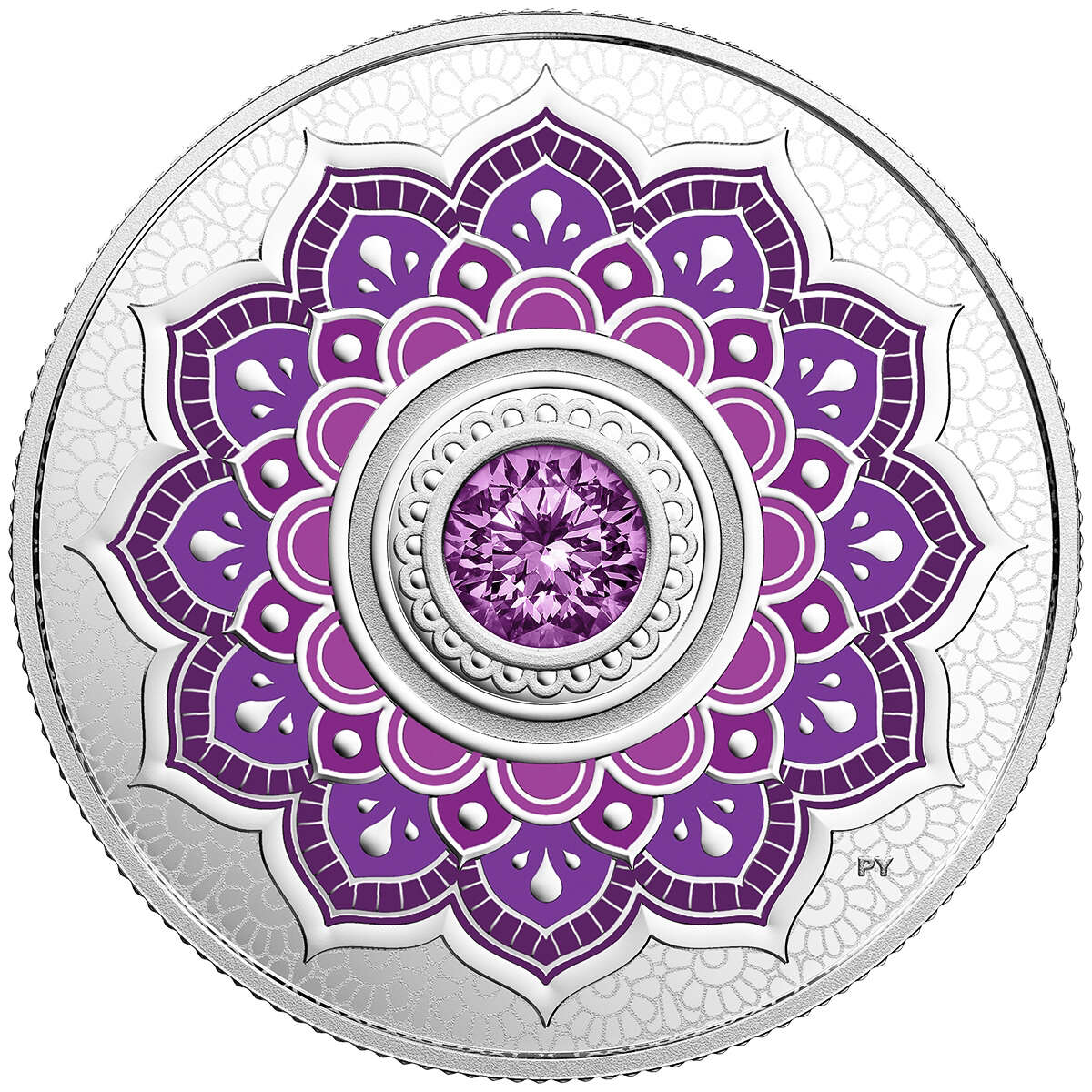 2018 $5 Birthstones: February - Pure Silver Coin Default Title