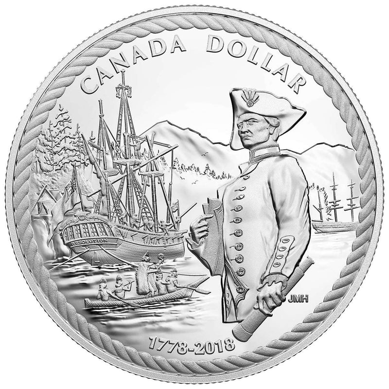 2018 $1 Captain Cook at Nootka Sound - Pure Silver Coin Default Title