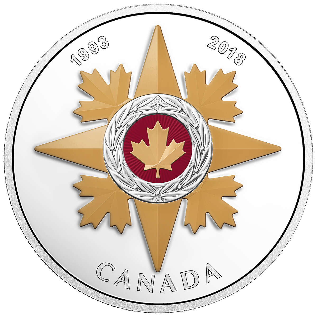 2018 $20 Canadian Honours: 25th Anniversary of the Star of Military Valour - Pure Silver Coin Default Title