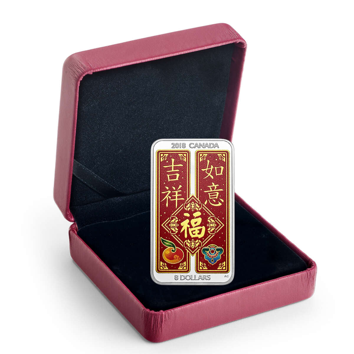 2018 $8 Chinese Blessings - Pure Silver Coin