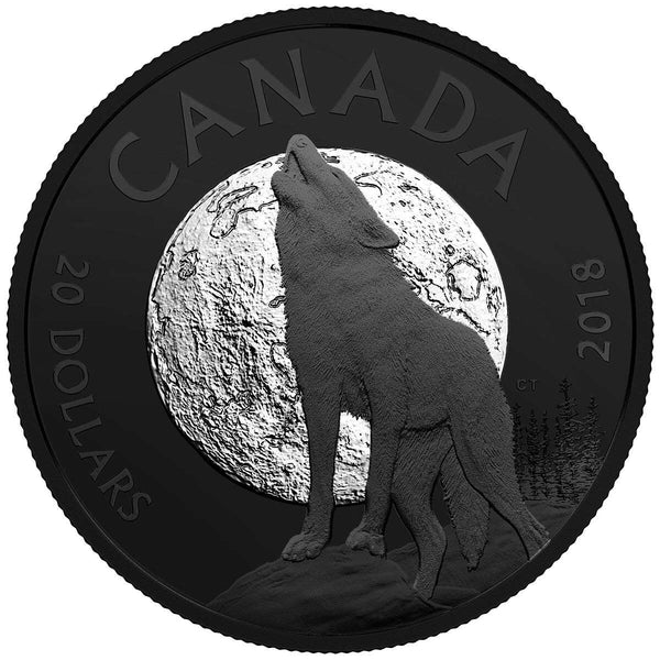 2018 $20 Nocturnal by Nature: The Howling Wolf - Pure Silver Coin Default Title