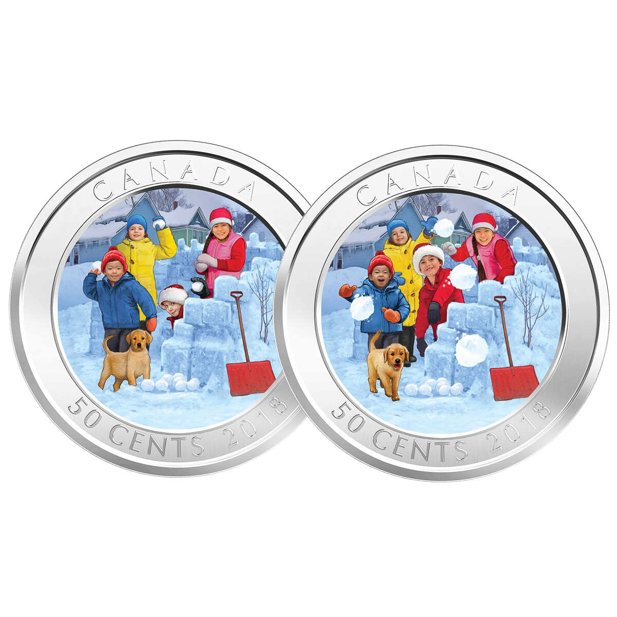 2018 50c Snowball Fight - Lenticular Coin Default Title