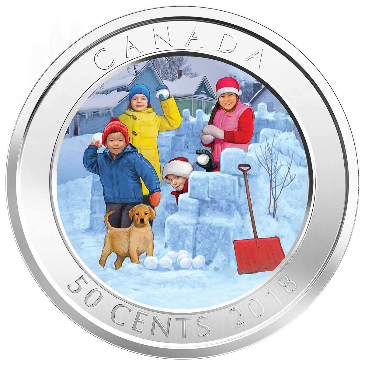 2018 50c Snowball Fight - Lenticular Coin Default Title