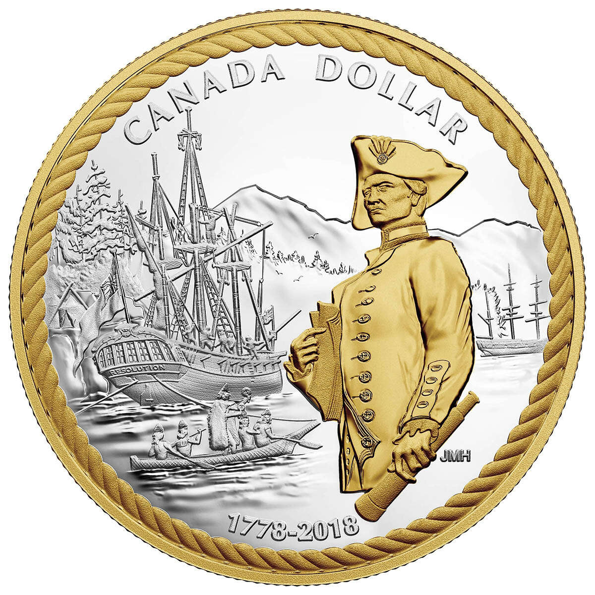 2018 Captain Cook at Nootka Sound Proof Set - Pure Silver Coin Default Title