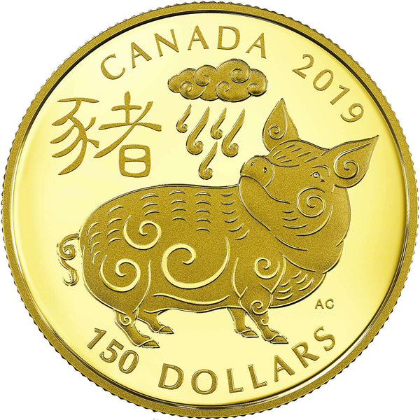2019 $150 Year of the Pig - 18-Karat Gold Coin