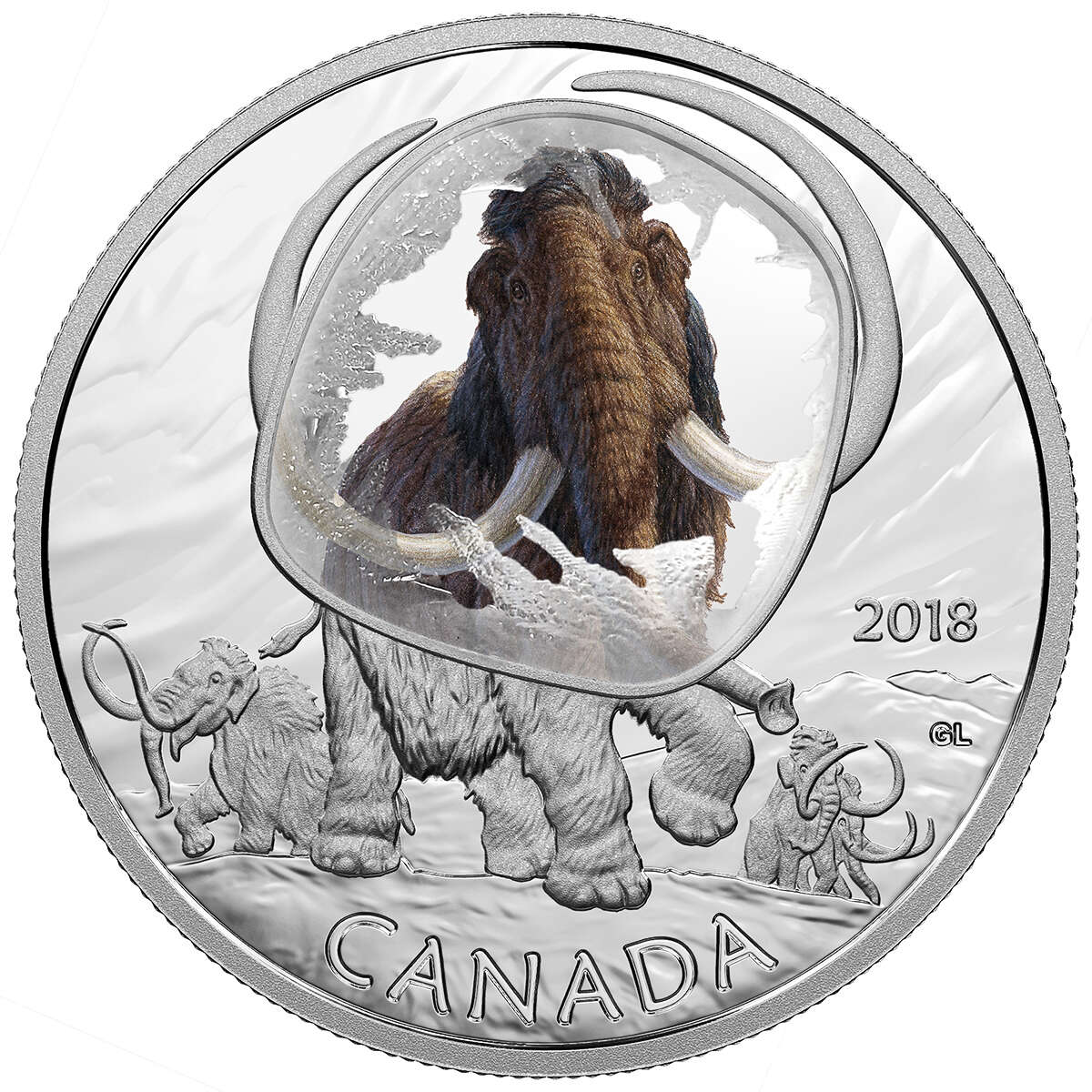 2018 $20 Frozen in Ice: Woolly Mammoth - Pure Silver Coin Default Title