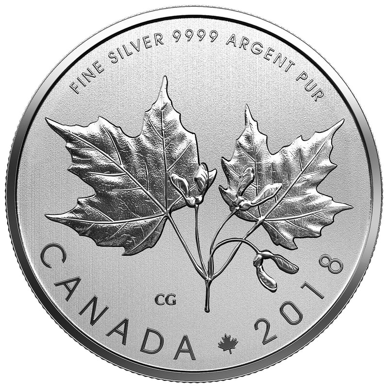 2018 $10 Maple Leaves - Pure Silver Coin